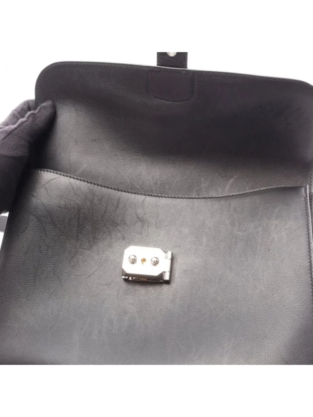 Hermes Shoulder Bag Sac A Depeches 29 Black Leather